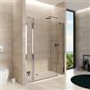 DEGHI Box doccia nicchia 155cm 20 giunto + 95 battente + 40 fisso trasparente 195h - Nilo