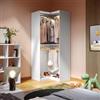 DEGHI Cabina armadio modulare 102x240h cm bianco ad angolo con ripiani - Carrie