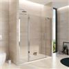 DEGHI Box doccia nicchia 180cm 45 giunto + 100 battente + 40 fisso trasparente 195h - Nilo
