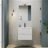 DEGHI Mobile bagno sospeso 60 cm bianco opaco cannettato con lavabo - Konai plus