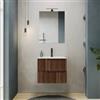 DEGHI Mobile bagno sospeso 60 cm rovere deciso cannettato con lavabo - Konai plus