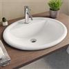 DEGHI Lavabo incasso soprapiano ovale 56 cm in ceramica bianca - Doria