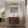 DEGHI Mobile bagno sospeso 80 cm rovere deciso cannettato con lavabo - Konai plus