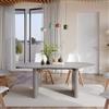 DEGHI Tavolo da pranzo allungabile 160-200x90 cm grigio chiaro - Chad