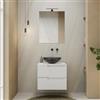 DEGHI Mobile bagno sospeso 60 cm bianco opaco cannettato con top - Konai plus