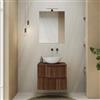 DEGHI Mobile bagno sospeso 60 cm rovere deciso cannettato con top - Konai plus