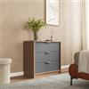 DEGHI Cassettiera 71x69h cm antracite e rovere con 3 cassetti - Aubin