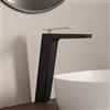 DEGHI Miscelatore lavabo alto in ottone nero e oro - Thano