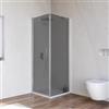 DEGHI Box doccia 70x70 cm battente 70 cm con vetro temperato fumé e profilo cromo 195h - Nilo