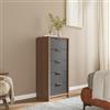 DEGHI Cassettiera 44x108h cm legno antracite e rovere con 5 cassetti - Aubin