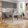 DEGHI Tavolo allungabile 140-190x80 cm cemento - Amigo