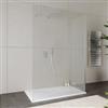 DEGHI Box doccia walk-in 80x140 cm angolare con vetro trasparente e profilo cromo 200h - Keep