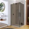 DEGHI Box doccia 95X75 cm doppio battente con vetro temperato bronzato e profilo cromo 195h - Nilo