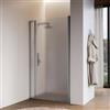 DEGHI Box doccia nicchia 110 cm battente 95 cm e lato fisso con vetro opaco e profilo cromo 195h - Nilo