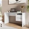 DEGHI Scrivania 120x52 cm legno bianco con 2 cassetti - Pretty