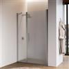 DEGHI Box doccia nicchia 130 cm battente 95 cm e lato fisso con vetro opaco e profilo cromo 195h - Nilo