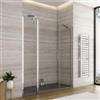 DEGHI Box doccia nicchia 170cm 45 giunto + 80 battente + 50 fisso trasparente 195h - Nilo