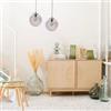 DEGHI Set 3 rami decorativi di pampa 110h cm naturale