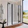 DEGHI Box doccia nicchia 180 cm 50 giunto + 95 battente + 35 fisso con profilo nero 195h - Nilo