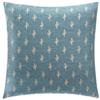 DEGHI Copricuscino 40x40 cm in ciniglia blu con cactus beige