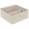 DEGHI Organizer 25x10h cm in tessuto grigio con divisorio - Anya