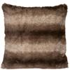 DEGHI Cuscino 45x45 cm in similpelliccia beige e cioccolato