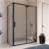 DEGHI Box doccia angolare 80x150 scorrevole anticalcare 200h cm telaio nero - Naomi