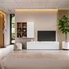 DEGHI Parete attrezzata 240x40 cm bianco e rovere wotan - Kayros