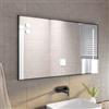 DEGHI Specchio led 70x120 cm con lampade a sfera in alluminio nero - Nivis