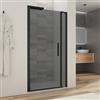 DEGHI Box doccia nicchia 115 cm battente 100 cm e lato fisso con vetro fumé e profilo nero opaco 195h - Nilo