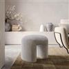 DEGHI Pouf 47x42 cm in tessuto effetto maglia grigio ghiaccio - Ticus