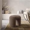 DEGHI Pouf 47x42 cm in tessuto effetto cacao - Ticus