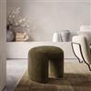 DEGHI Pouf 47x42 cm in tessuto effetto maglia verde militare - Ticus
