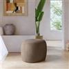 DEGHI Pouf 54x41 cm in tessuto effetto maglia cacao - Tlamy