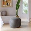 DEGHI Pouf 54x41 cm in tessuto effetto maglia grigio scuro - Tlamy