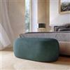 DEGHI Pouf 100x50 cm in tessuto effetto maglia blu petrolio - Tlamy