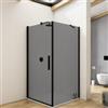 DEGHI Box doccia 90x100 cm battente 100 cm con vetro temperato fumé e profilo nero 195h - Nilo