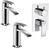 JACUZZI - RUBINETTERIA Set miscelatori lavabo bidet e doccia con deviatore Ray Jacuzzi - Rubinetteria arredo bagno