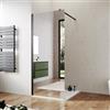 DEGHI Box doccia Walk in 100 cm vetro 8 mm anticalcare specchiato e profilo nero 200h - Keep