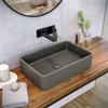VITRA Lavabo d'appoggio 50x32,5x12 h cm in cemento basalto - Hamilton