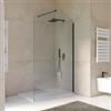 DEGHI Box doccia Walk in arco 120 cm vetro anticalcare trasparente e profilo nero 210h - Deka