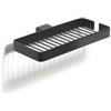 GEDY Griglia portaoggetti a muro 25 cm in alluminio e cromall nero opaco - Lounge di Gedy