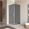 DEGHI Box doccia 75X95 cm battente 95 cm con vetro temperato fumé e profilo cromo 195h - Nilo