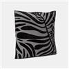 DEGHI Cuscino sfoderabile 45x45 in cotone con decoro nero