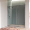DEGHI Box doccia nicchia 170 cm battente 80 cm e lato fisso con vetro temperato trasparente e profilo cromo 195h - Nilo