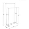 DEGHI Appendiabiti doppio allungabile 90-150x150h cm in acciaio inox - Lumilla