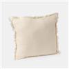 DEGHI Cuscino sfoderabile 45x45 cm bianco in cotone mussolina con volant