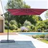 DEGHI Ombrellone palo laterale 2,5x2,5 m con telo bordeaux - Cannes