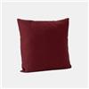 DEGHI Cuscino sfoderabile 45x45 cm bordeaux in velluto a costine