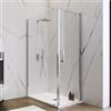 DEGHI Box doccia 140X80 cm battente con vetro anticalcare trasparente e profilo cromo 200h - Artego